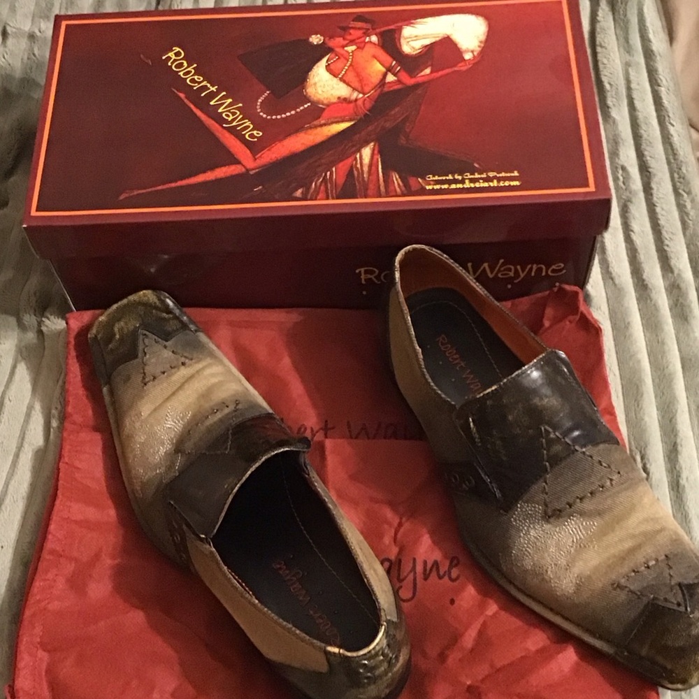 Robert Wayne Men's Two-Tone Leather Loafers